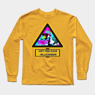 Please don't feed the Crazy Vaporwave Duck with Bucket Hat Long Sleeve T-Shirt